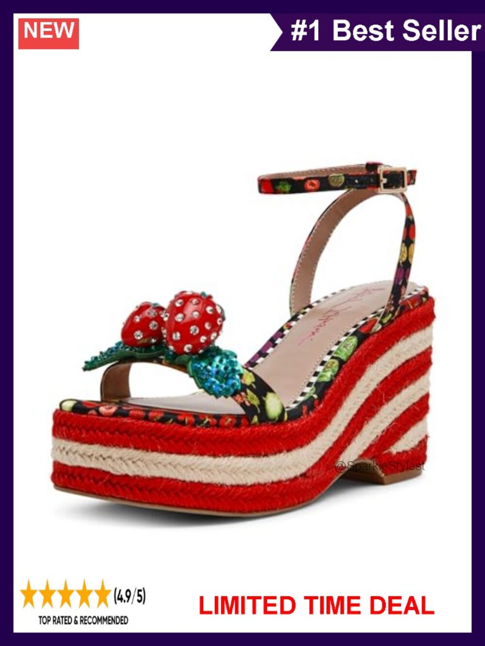 Satin Open Toe Ankle Strap Platform Wedge Heels